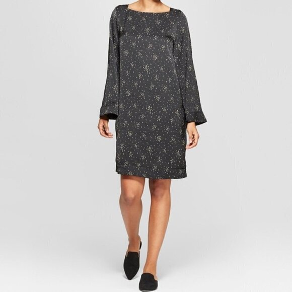 Prologue Square Neck Wide Sleeve Mini Shift Dress - Picture 1 of 8